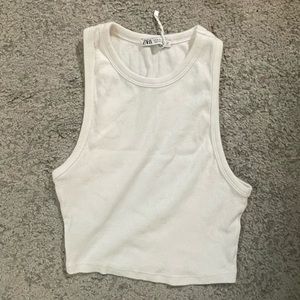 BRAND NEW white Zara crop top